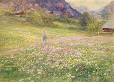 Girl in a Field of Poppies by John MacWhirter